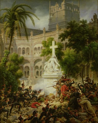 Assalto al Monastero di San Engracio a Saragozza, 8 febbraio 1809, 1827 da Louis Lejeune